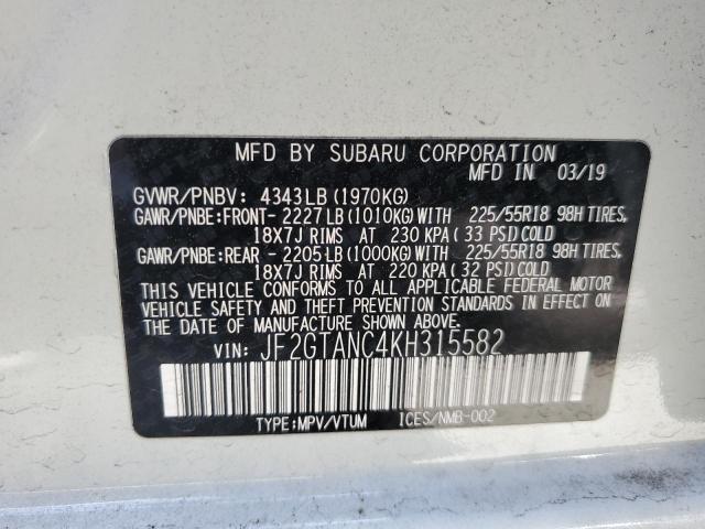 Photo 13 VIN: JF2GTANC4KH315582 - SUBARU CROSSTREK 