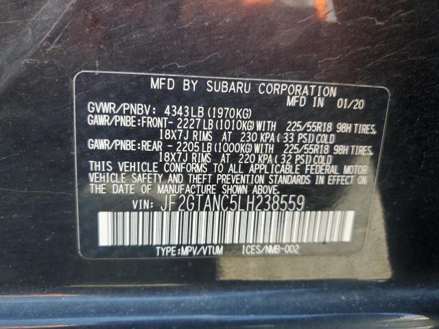 Photo 11 VIN: JF2GTANC5LH238559 - SUBARU CROSSTREK 