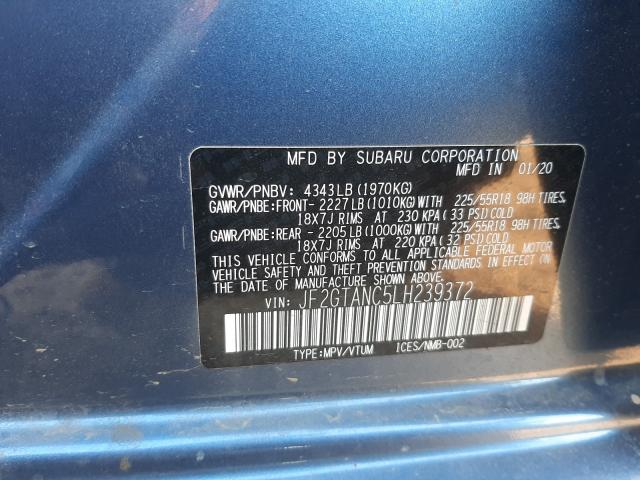 Photo 9 VIN: JF2GTANC5LH239372 - SUBARU CROSSTREK 