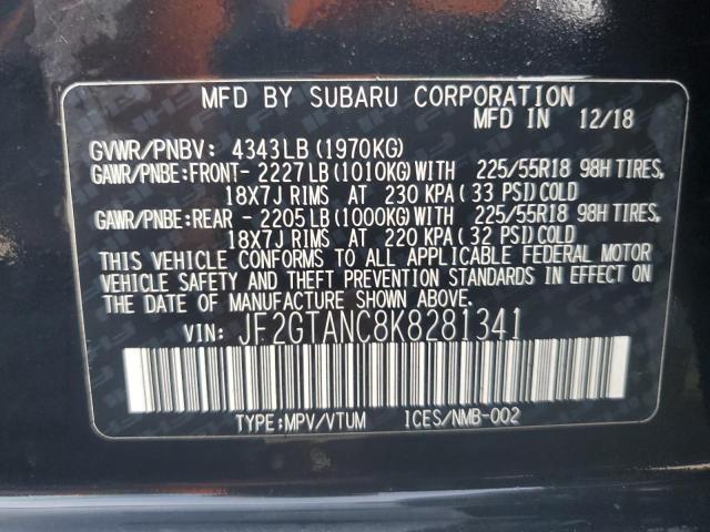 Photo 11 VIN: JF2GTANC8K8281341 - SUBARU CROSSTREK 