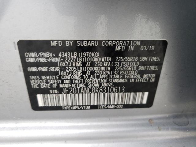 Photo 9 VIN: JF2GTANC8K8310613 - SUBARU CROSSTREK 