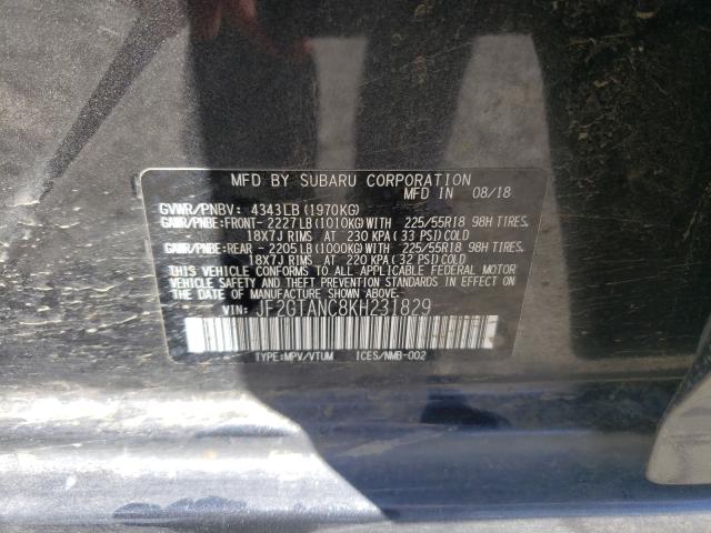 Photo 9 VIN: JF2GTANC8KH231829 - SUBARU CROSSTREK 