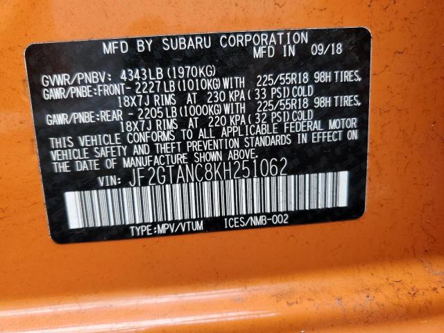 Photo 9 VIN: JF2GTANC8KH251062 - SUBARU CROSSTREK 