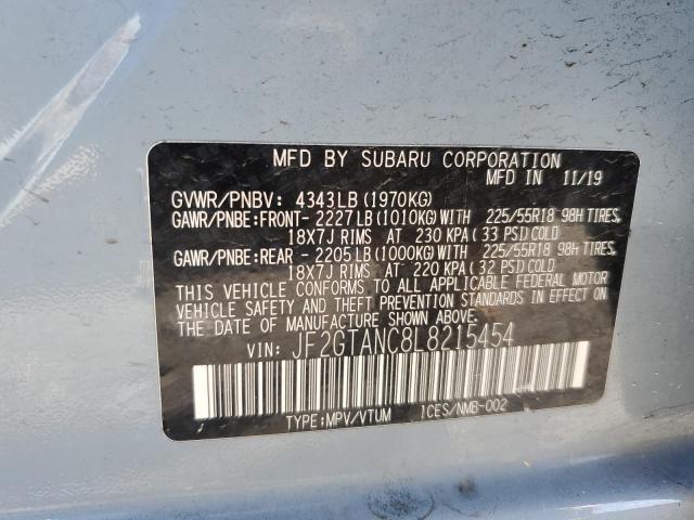 Photo 12 VIN: JF2GTANC8L8215454 - SUBARU CROSSTREK 