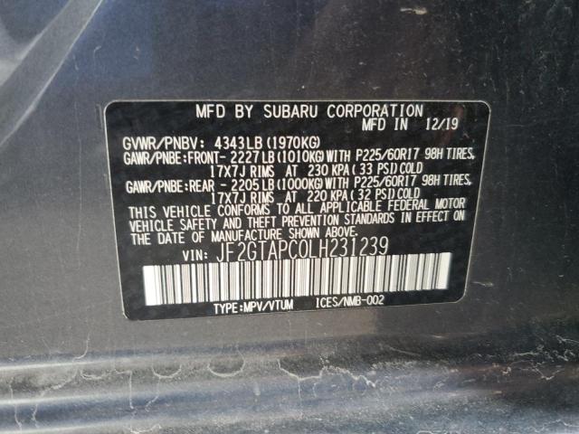 Photo 12 VIN: JF2GTAPC0LH231239 - SUBARU CROSSTREK 