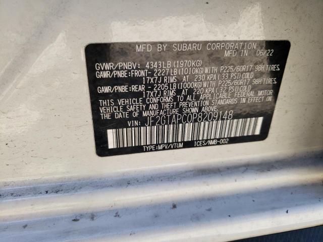 Photo 12 VIN: JF2GTAPC0P8209148 - SUBARU CROSSTREK 