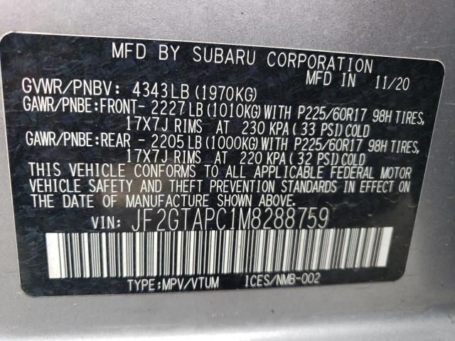 Photo 12 VIN: JF2GTAPC1M8288759 - SUBARU CROSSTREK 