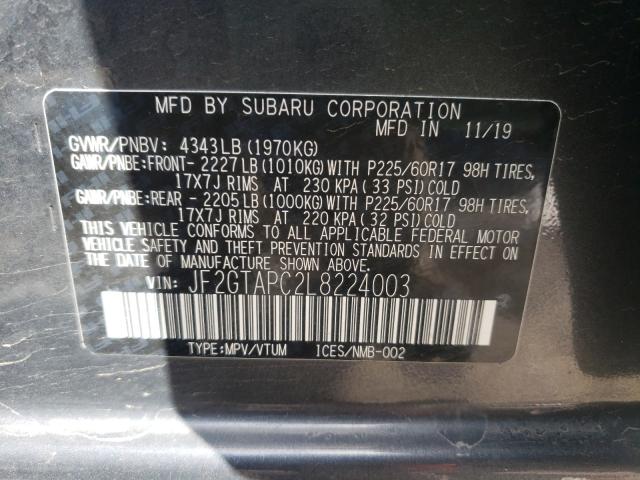 Photo 9 VIN: JF2GTAPC2L8224003 - SUBARU CROSSTREK 