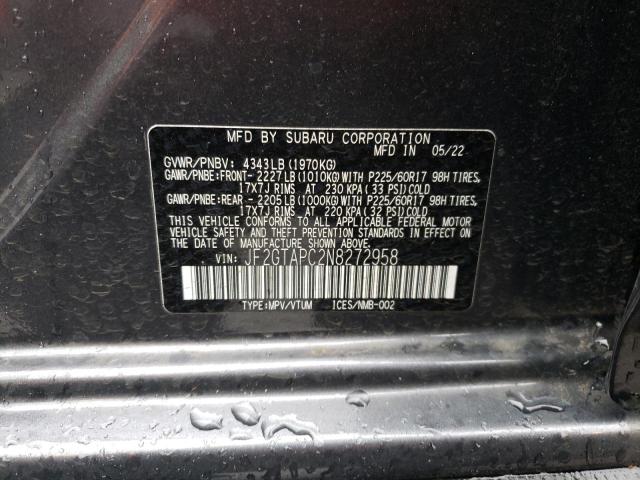 Photo 11 VIN: JF2GTAPC2N8272958 - SUBARU CROSSTREK 