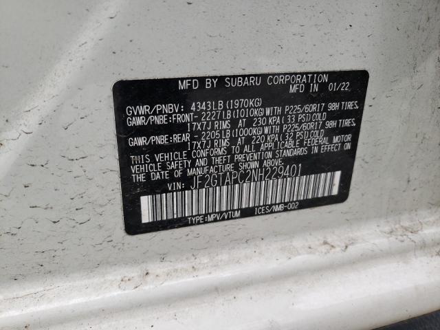 Photo 13 VIN: JF2GTAPC2NH229401 - SUBARU CROSSTREK 