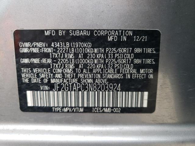 Photo 12 VIN: JF2GTAPC3N8203924 - SUBARU CROSSTREK 