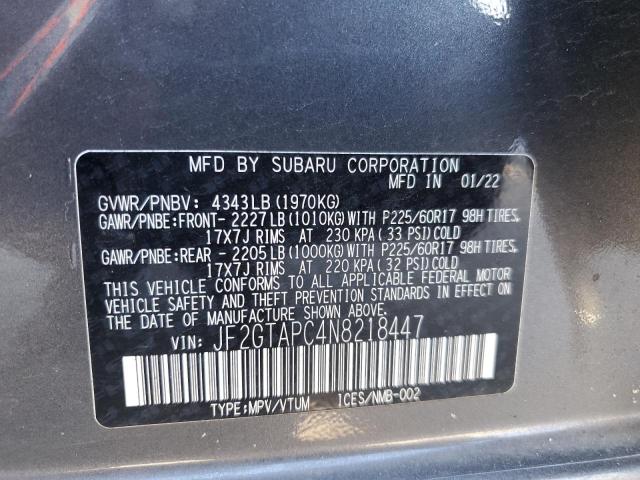 Photo 11 VIN: JF2GTAPC4N8218447 - SUBARU CROSSTREK 