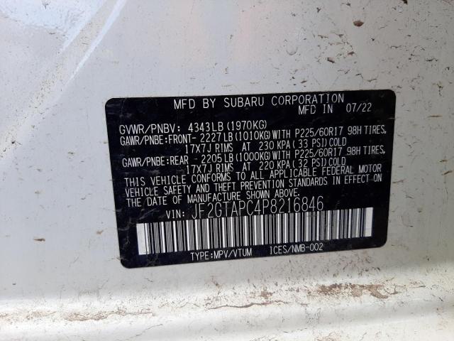 Photo 12 VIN: JF2GTAPC4P8216846 - SUBARU CROSSTREK 