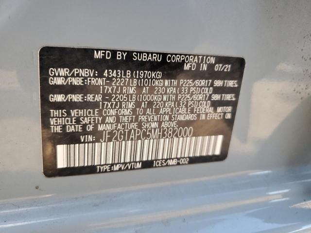 Photo 11 VIN: JF2GTAPC5MH382000 - SUBARU CROSSTREK 