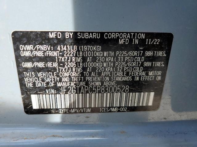 Photo 11 VIN: JF2GTAPC5P8300528 - SUBARU CROSSTREK 