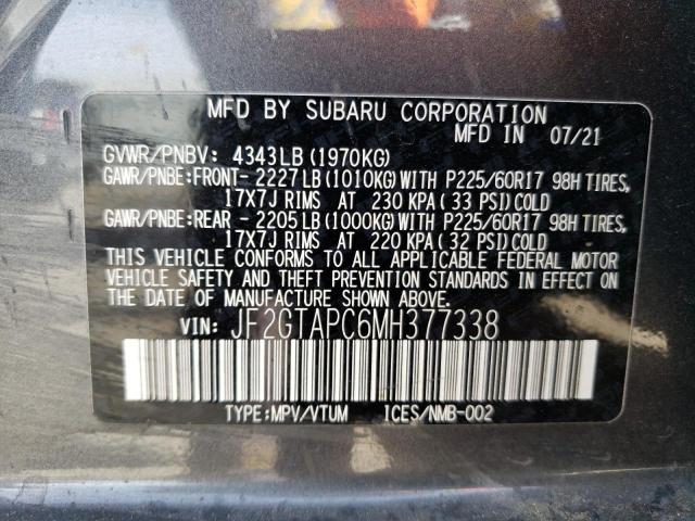 Photo 11 VIN: JF2GTAPC6MH377338 - SUBARU CROSSTREK 