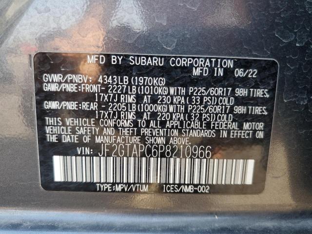 Photo 12 VIN: JF2GTAPC6P8210966 - SUBARU CROSSTREK 