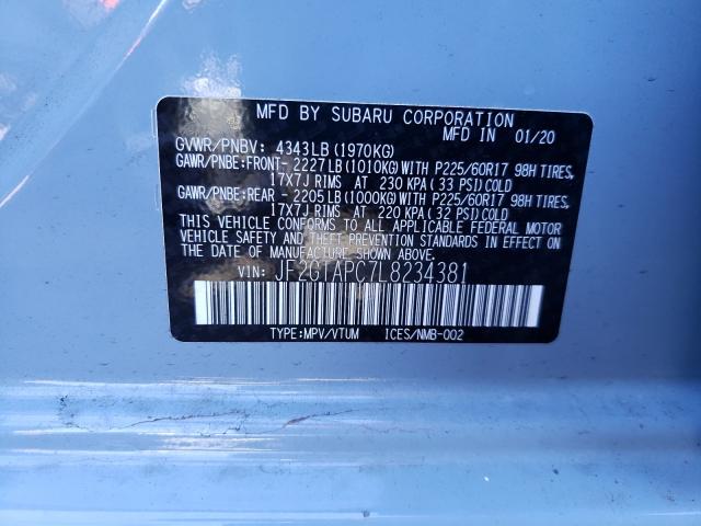 Photo 9 VIN: JF2GTAPC7L8234381 - SUBARU CROSSTREK 