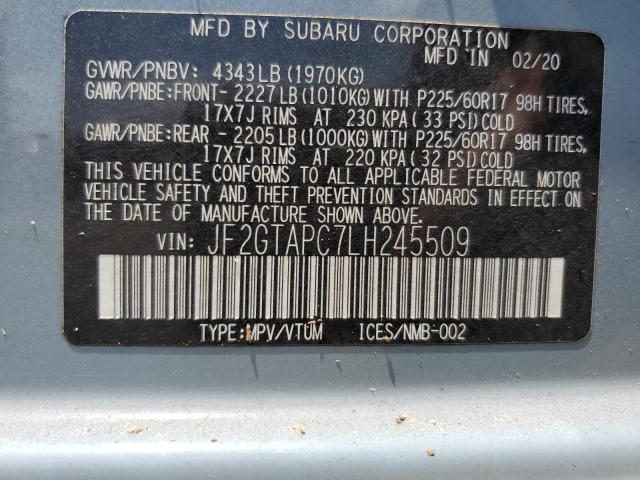 Photo 12 VIN: JF2GTAPC7LH245509 - SUBARU CROSSTREK 