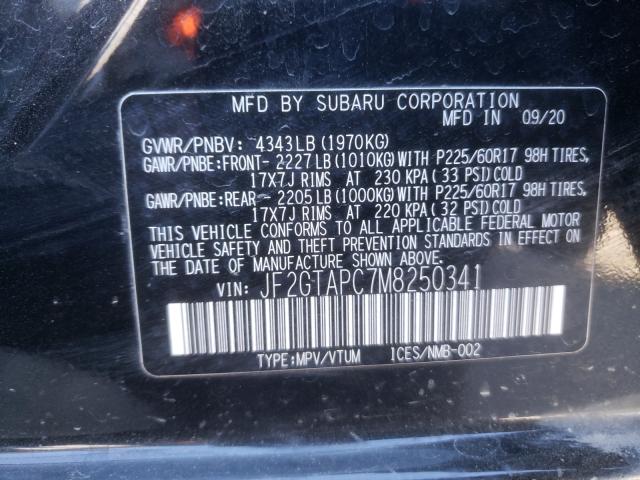 Photo 9 VIN: JF2GTAPC7M8250341 - SUBARU CROSSTREK 