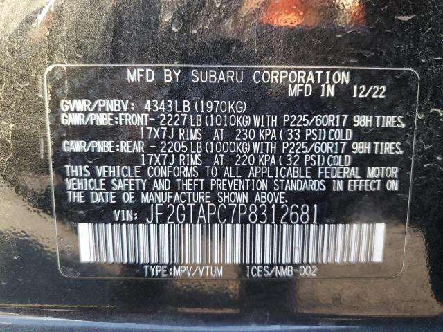 Photo 12 VIN: JF2GTAPC7P8312681 - SUBARU CROSSTREK 