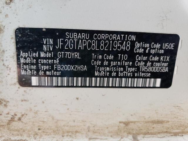 Photo 12 VIN: JF2GTAPC8L8219548 - SUBARU CROSSTREK 