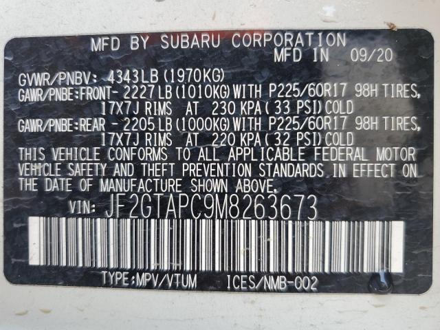 Photo 11 VIN: JF2GTAPC9M8263673 - SUBARU CROSSTREK 