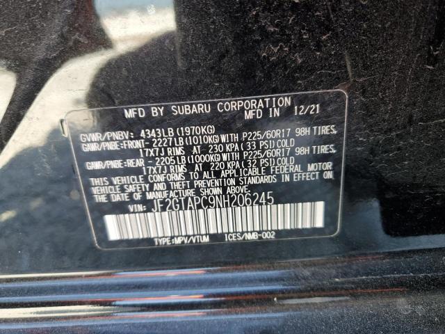 Photo 12 VIN: JF2GTAPC9NH206245 - SUBARU CROSSTREK 