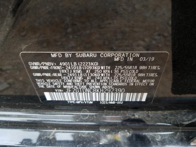 Photo 9 VIN: JF2GTDNC8KH292390 - SUBARU CROSSTREK 