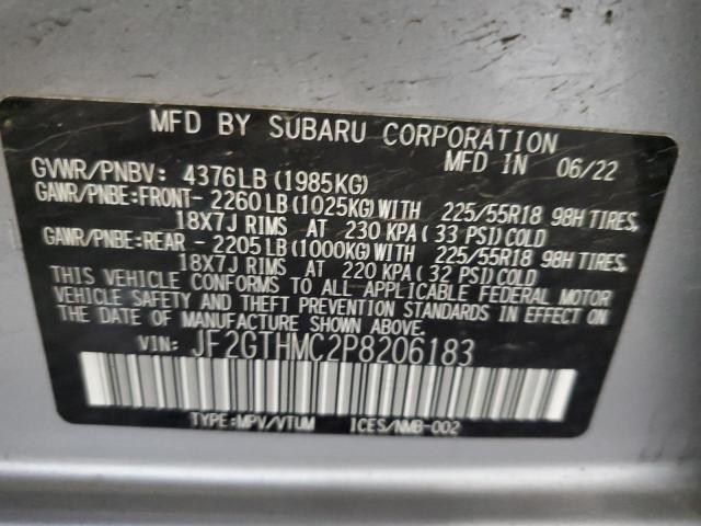 Photo 12 VIN: JF2GTHMC2P8206183 - SUBARU CROSSTREK 