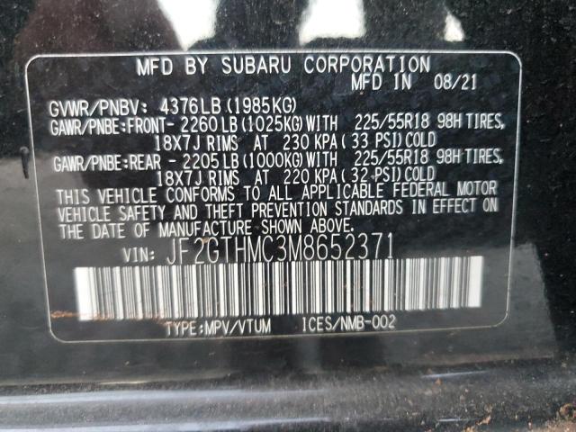 Photo 12 VIN: JF2GTHMC3M8652371 - SUBARU CROSSTREK 