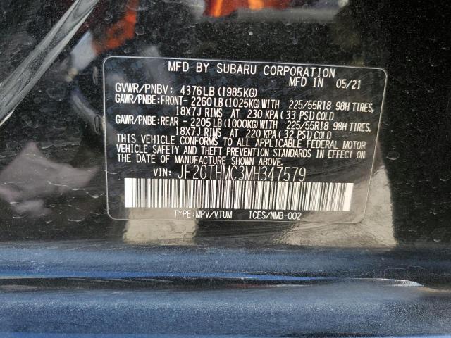 Photo 12 VIN: JF2GTHMC3MH347579 - SUBARU CROSSTREK 