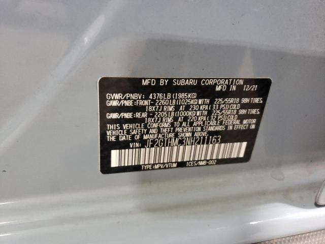 Photo 12 VIN: JF2GTHMC3NH211163 - SUBARU CROSSTREK 