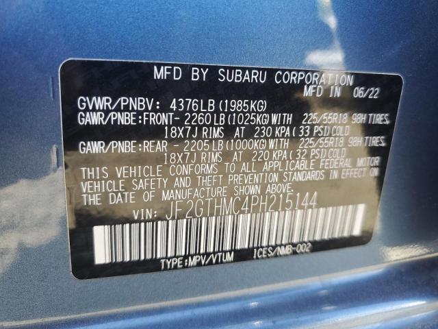 Photo 11 VIN: JF2GTHMC4PH215144 - SUBARU CROSSTREK 