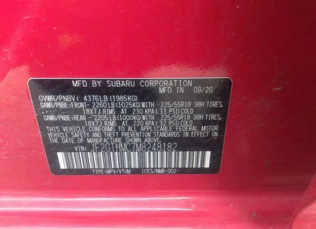 Photo 8 VIN: JF2GTHMC7M8248182 - SUBARU CROSSTREK 