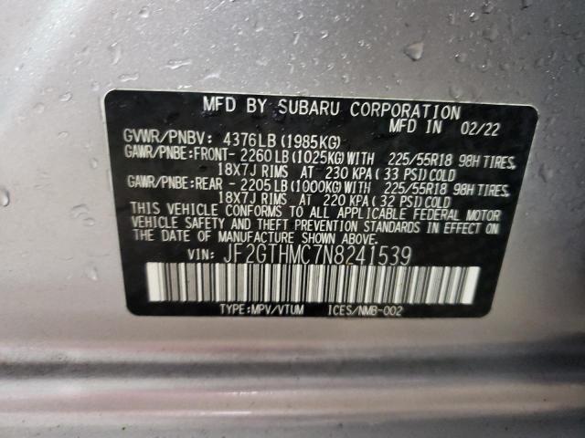 Photo 11 VIN: JF2GTHMC7N8241539 - SUBARU CROSSTREK 