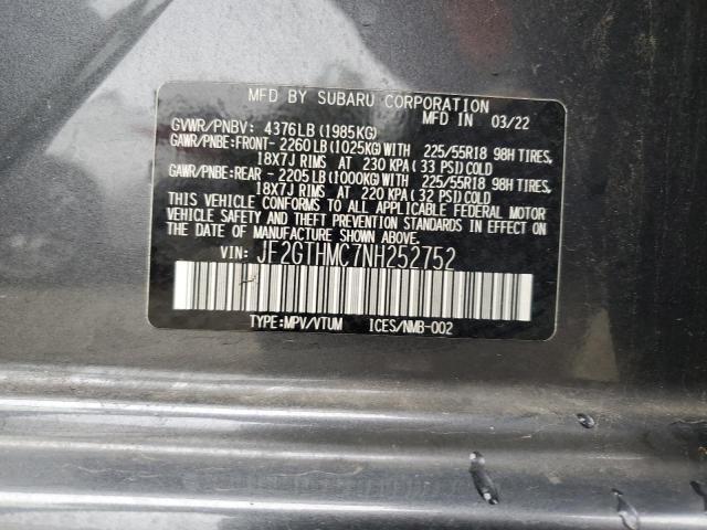 Photo 12 VIN: JF2GTHMC7NH252752 - SUBARU CROSSTREK 