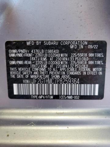 Photo 11 VIN: JF2GTHMC7P8259364 - SUBARU CROSSTREK 