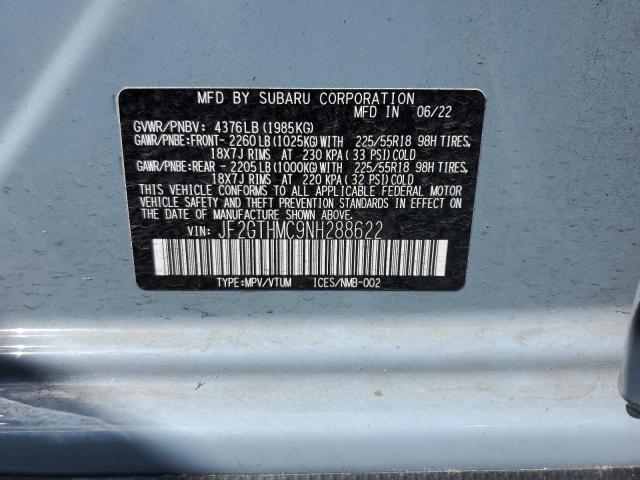 Photo 12 VIN: JF2GTHMC9NH288622 - SUBARU CROSSTREK 