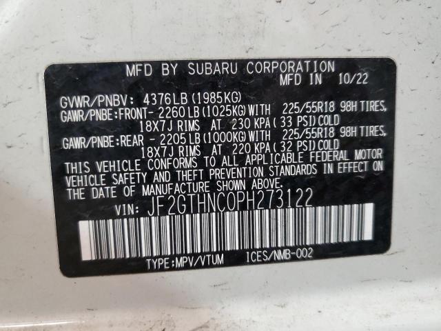 Photo 12 VIN: JF2GTHNC0PH273122 - SUBARU CROSSTREK 