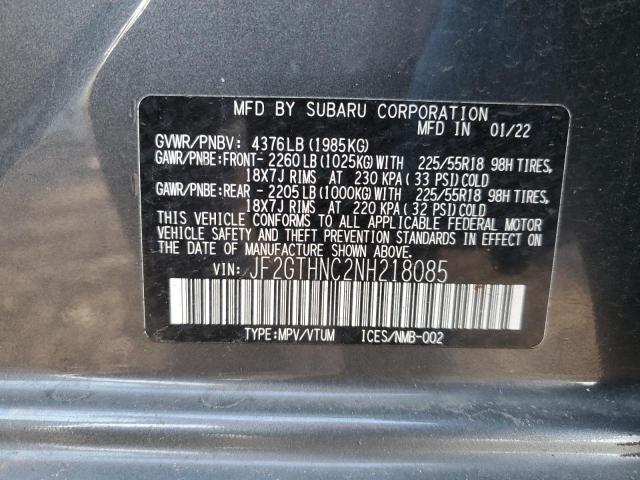 Photo 11 VIN: JF2GTHNC2NH218085 - SUBARU CROSSTREK 