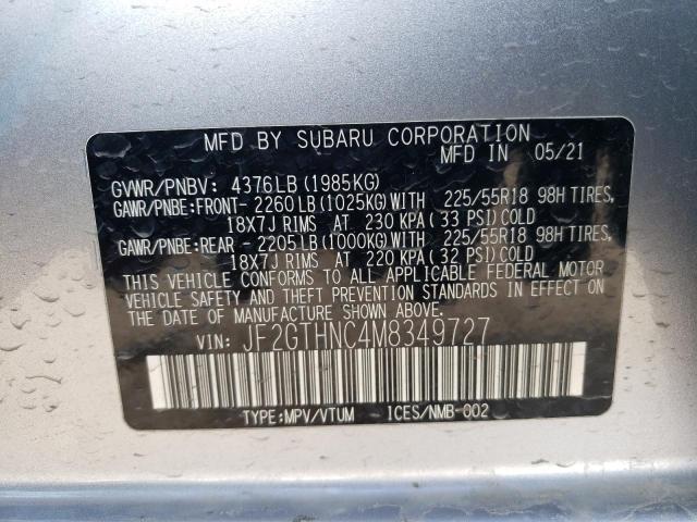 Photo 12 VIN: JF2GTHNC4M8349727 - SUBARU CROSSTREK 