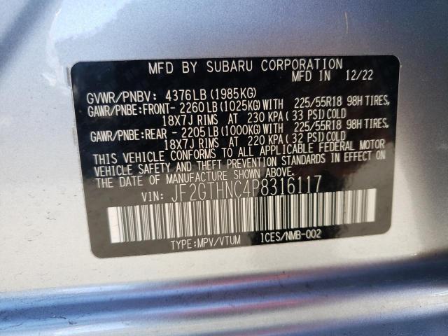 Photo 12 VIN: JF2GTHNC4P8316117 - SUBARU CROSSTREK 