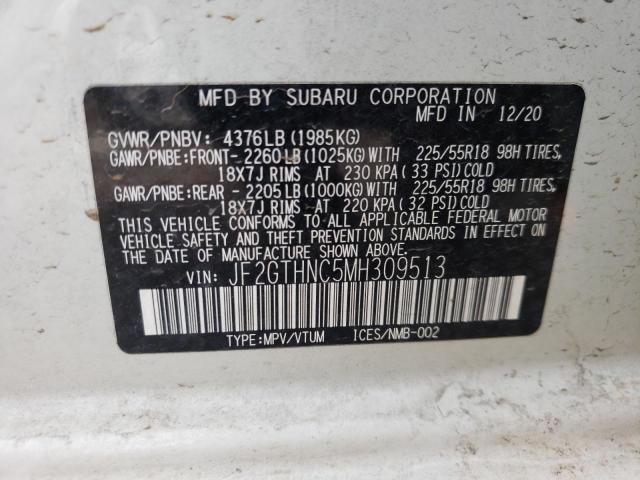 Photo 9 VIN: JF2GTHNC5MH309513 - SUBARU CROSSTREK 