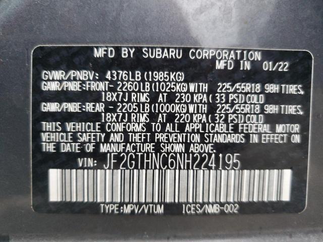 Photo 12 VIN: JF2GTHNC6NH224195 - SUBARU CROSSTREK 