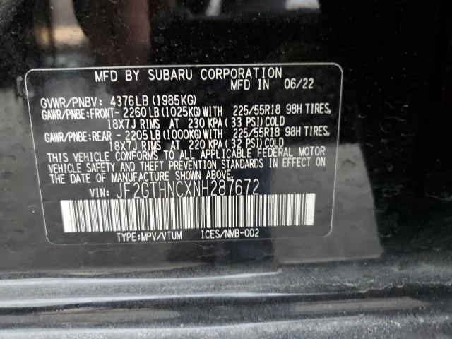 Photo 11 VIN: JF2GTHNCXNH287672 - SUBARU CROSSTREK 