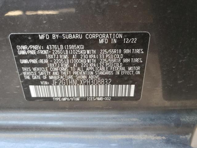 Photo 12 VIN: JF2GTHNCXPH308832 - SUBARU CROSSTREK 