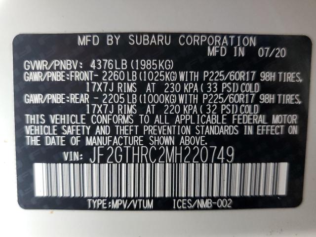 Photo 12 VIN: JF2GTHRC2MH220749 - SUBARU CROSSTREK 