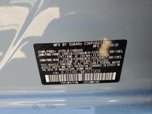 Photo 12 VIN: JF2GTHRC7MH251009 - SUBARU CROSSTREK 