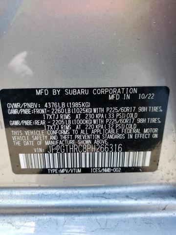 Photo 11 VIN: JF2GTHRC8PH266316 - SUBARU CROSSTREK 